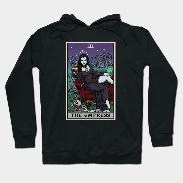 The Empress Tarot Card Terror Tarot Edition Halloween Vampire Hoodie by TheGhoulishGarb